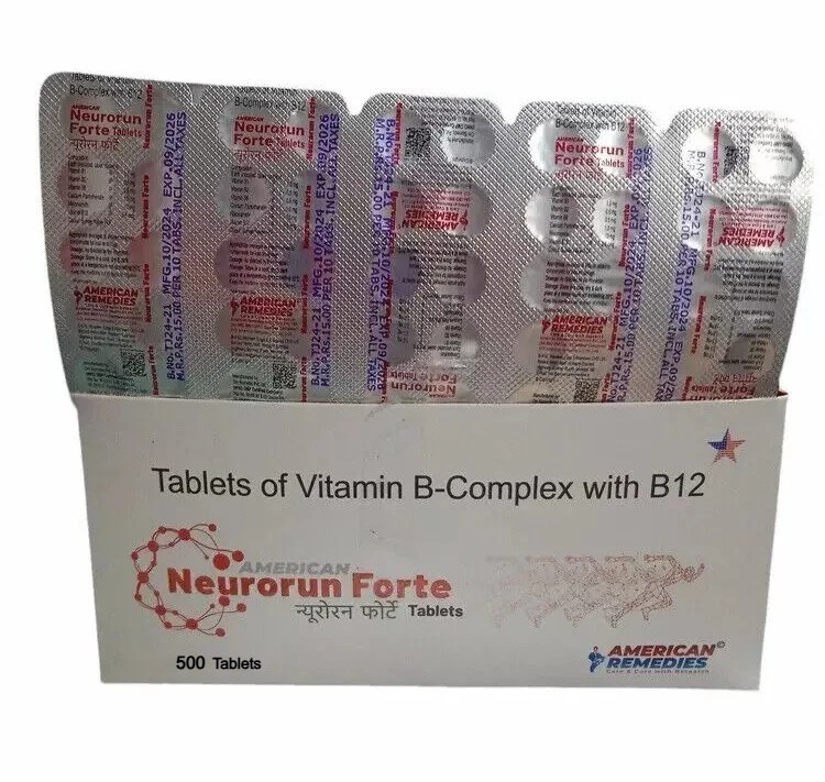 Vitamin B Complex B1, B2, B3, B6, B12 Nerve Relief, Numbness & Tingling 250 tabs