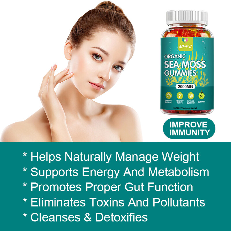 Natural & Organic Sea Moss 3×60 Gummies Supplement, Rich in Minerals & Vitamins