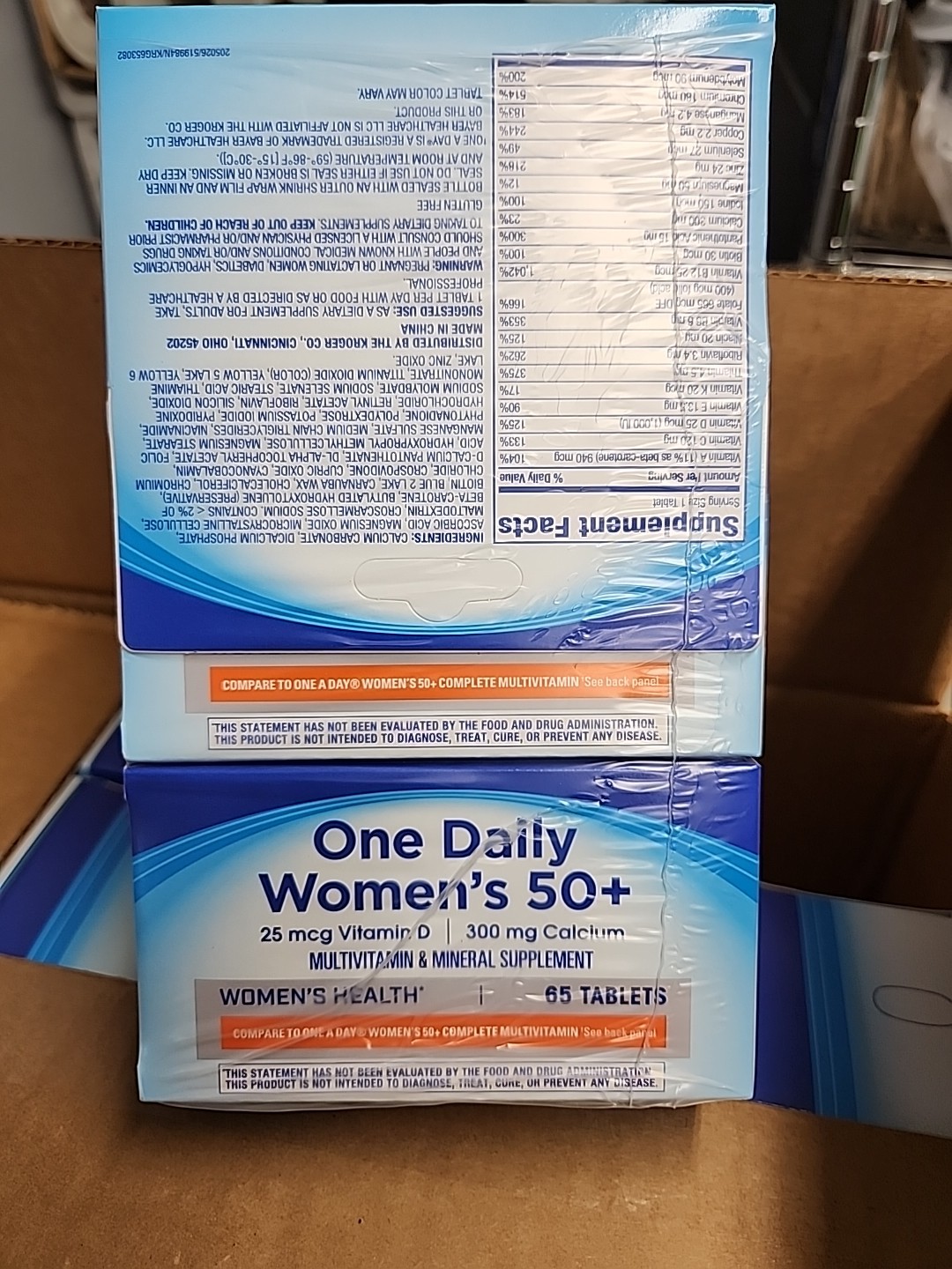 3 Boxes One Daily Women’s 50+ Multivitamin/Multimineral 195 TABLETS- SHIPS FREE