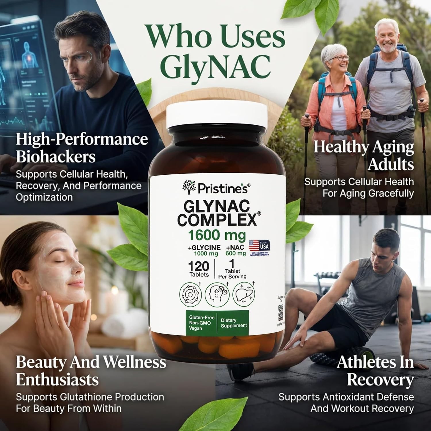 Glynac Complex Glutathione Production Supplement Tablets – 3Rd Party Tested anti