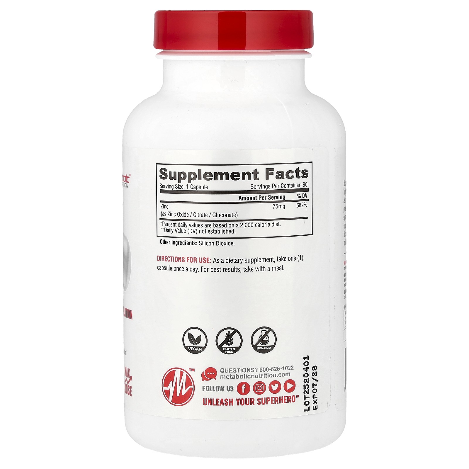 Zinc, 90 Capsules