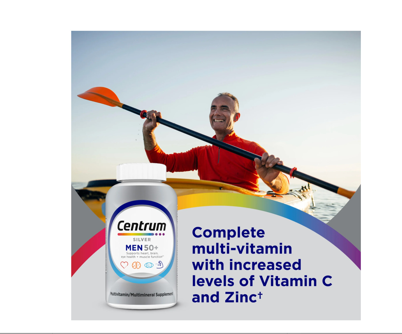 Centrum Silver Men 50+ Multivitamin with Vitamin B & D3 100 Tablets
