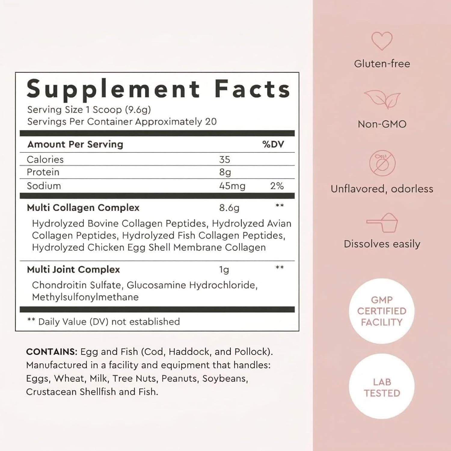 Alaya Multi Collagen Powder – Type I, II, III, V, X Hydrolyzed Collagen Peptide