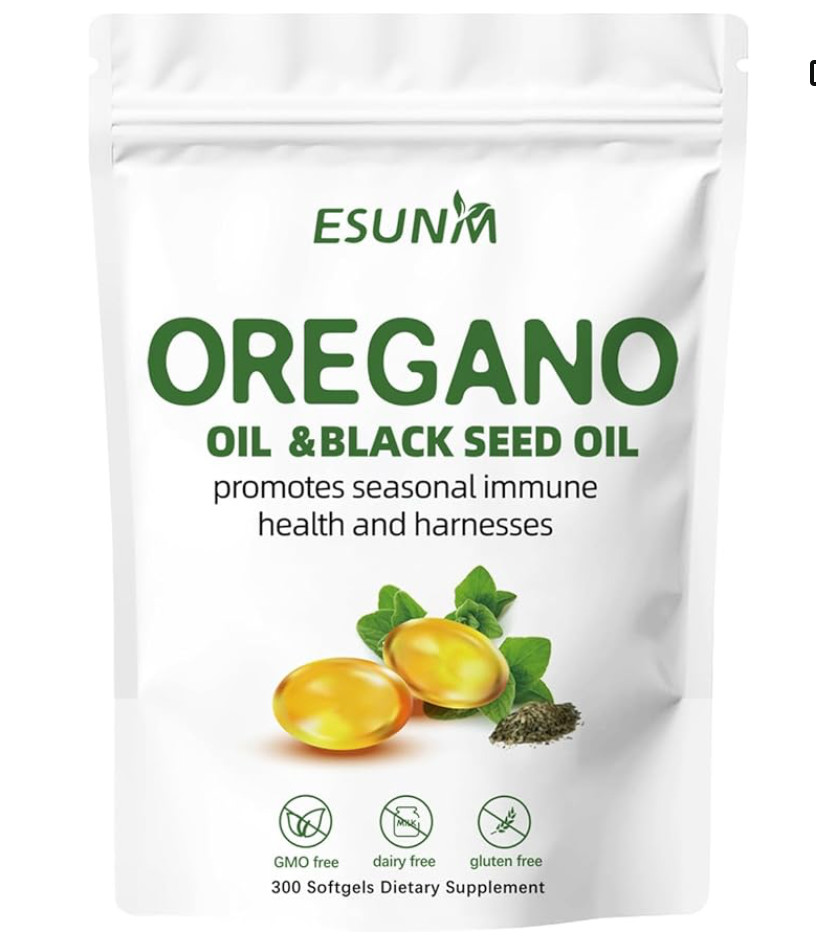 Oregano Softgels, Oregano Oil with Black Seed Oil Promotes Seasonal Immune Healt