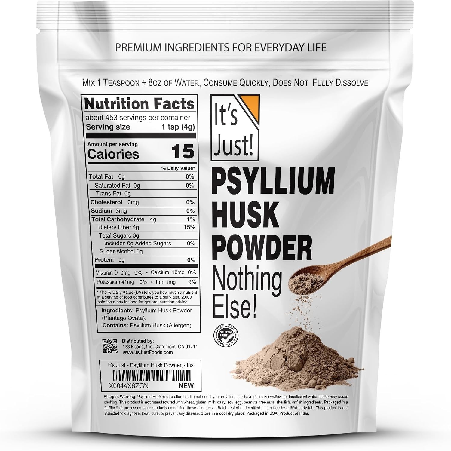 Pure & Natural Psyllium Husk Powder for Digestive & Keto-Friendly Baking