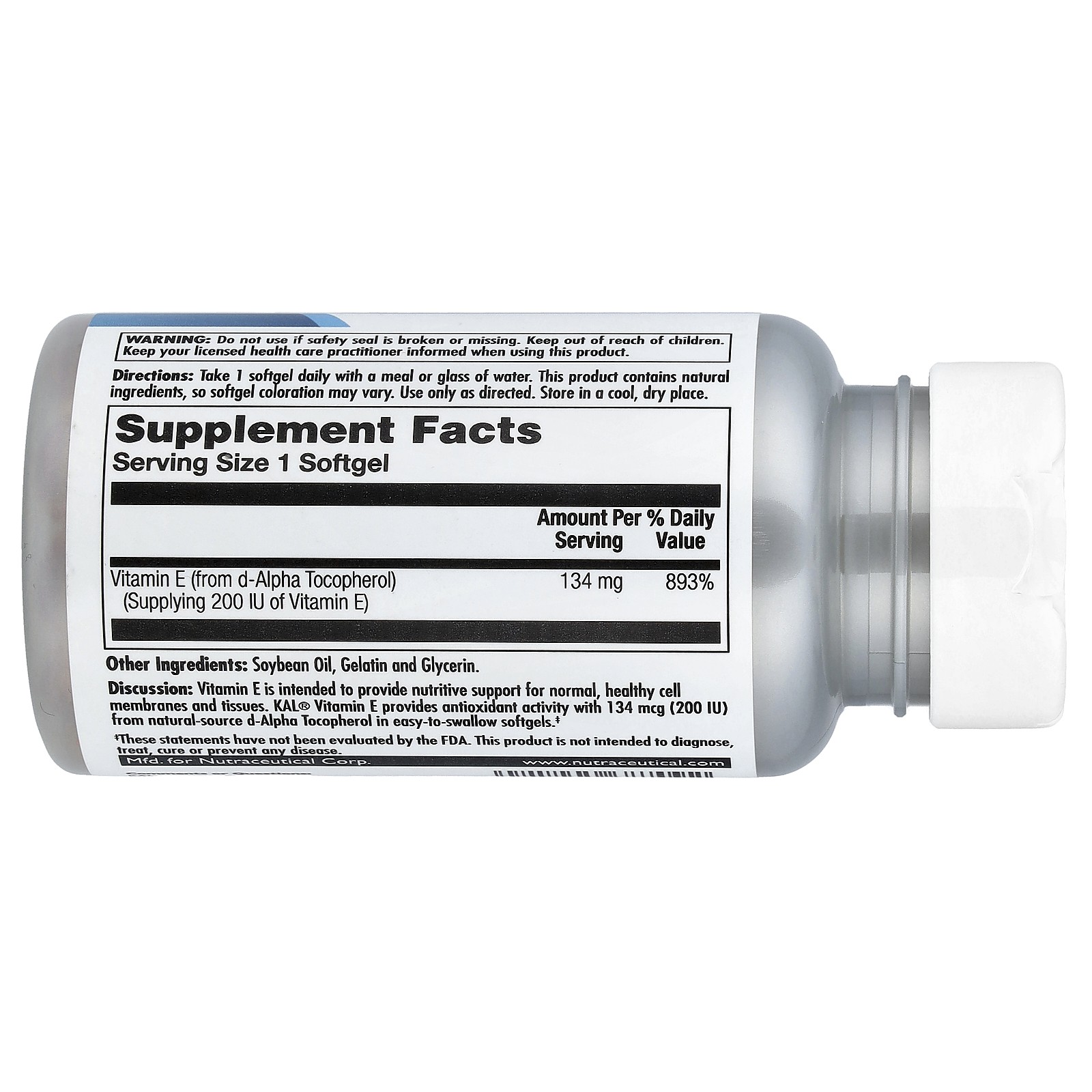 Vitamin E, 134 mg (200 IU), 90 SoftGels