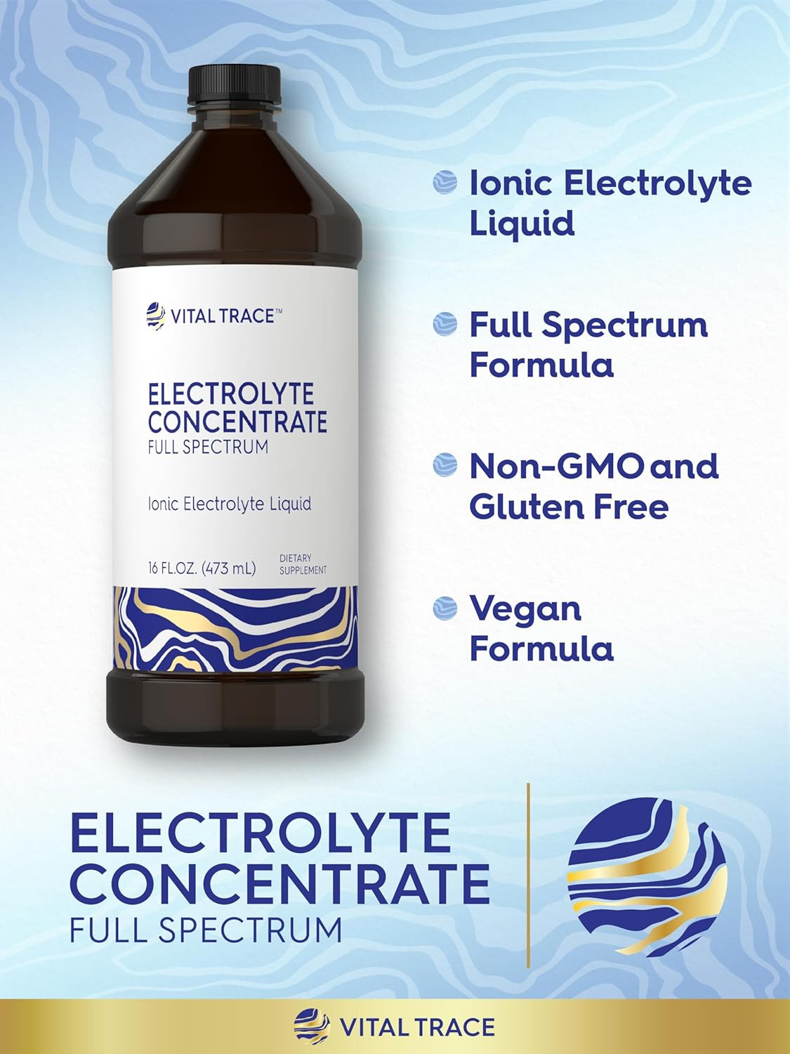 Electrolyte Concentrate 16 Fl Oz Full Spectrum Ionic Electrolyte Liquid Non-Gmo
