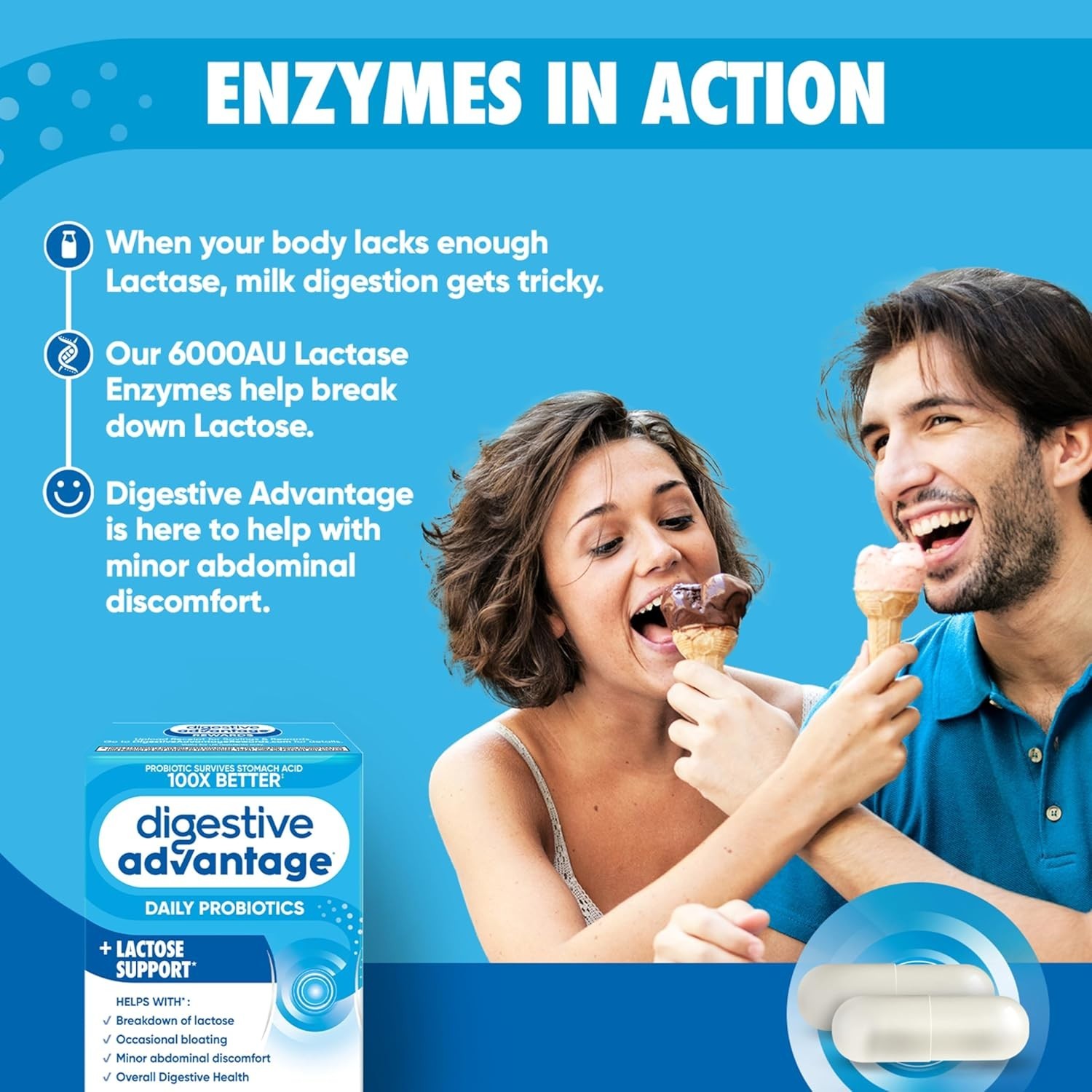 Digestive Advantage Lactose Defense Capsules 96ct Digestive Immune Support