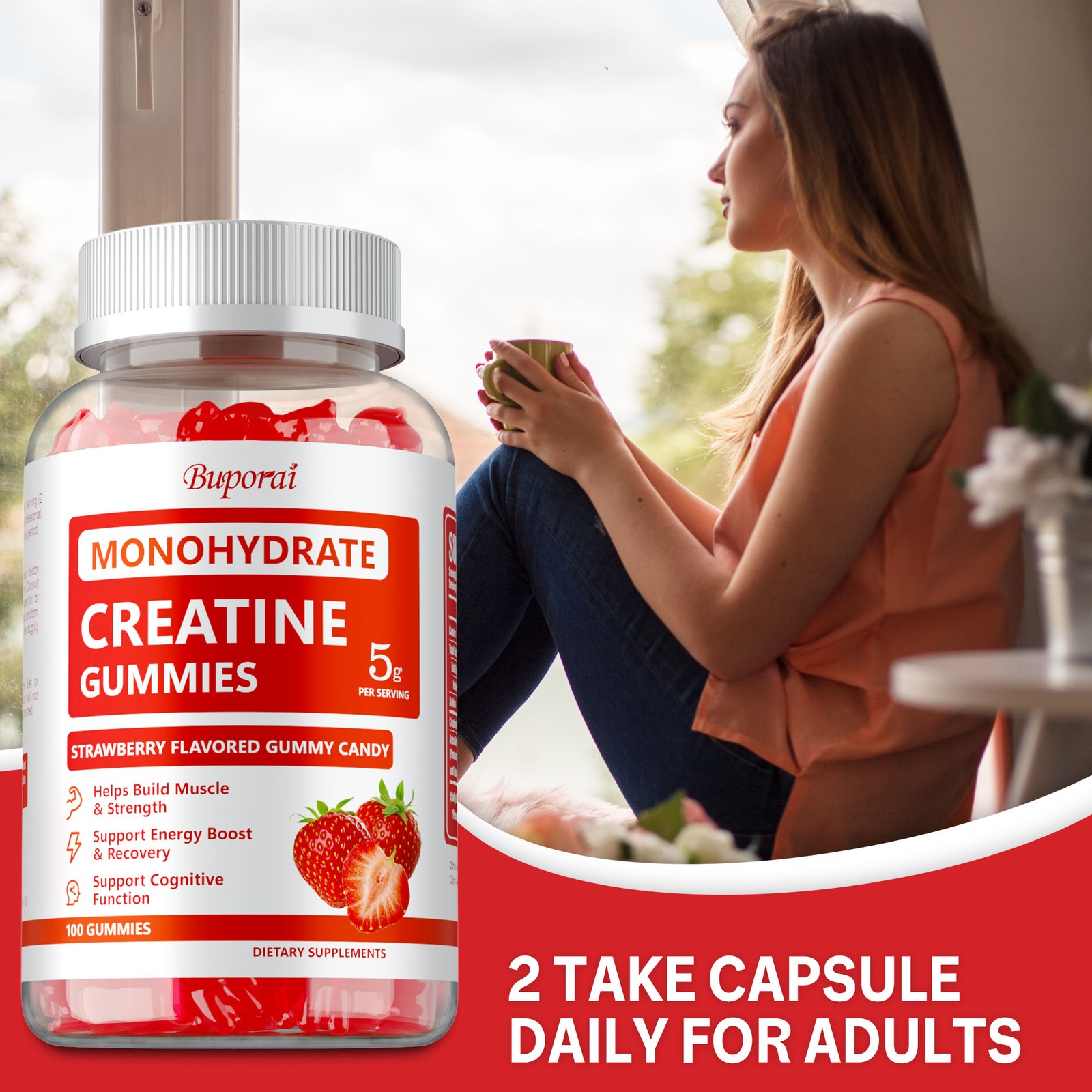 Creatine Monohydrate – Enhances Energy and Recovery, Improves Muscle Strength