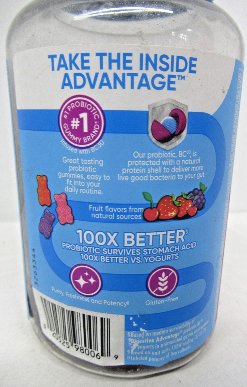 Digestive Advantage®, Daily Probiotic Gummies, Superfruit Blend, 90 Gummies
