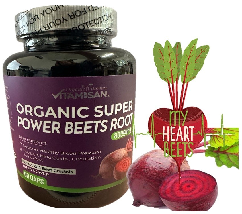 Organic vitamins Extra Strength Beet Root Extract 8000 mg Strength 120 Capsules