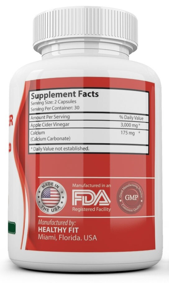 3 x APPLE CIDER VINEGAR Pills 3000mg RAPID FAST WEIGHT LOSS 180 CAPSULES USA