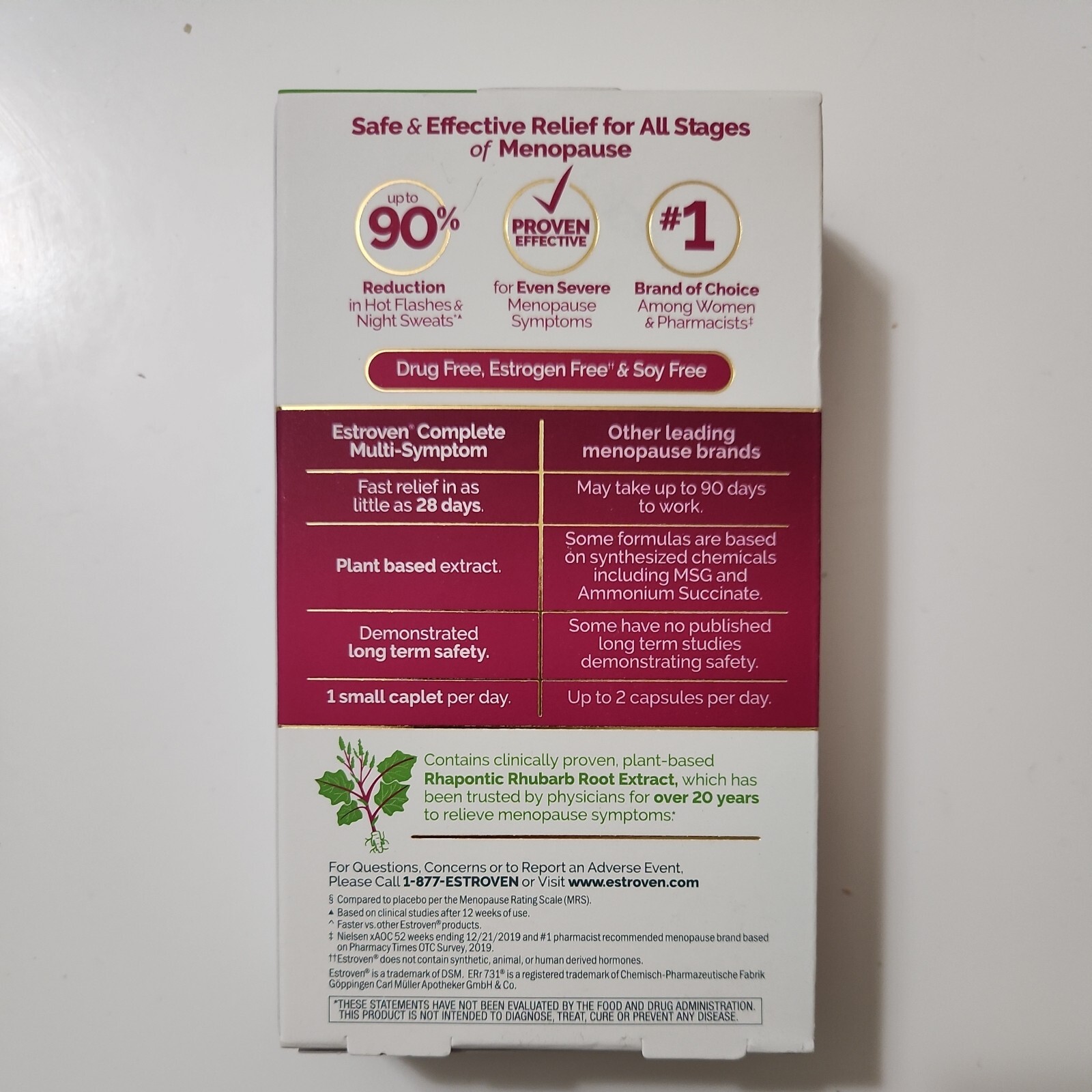 Estroven Complete Menopause Relief 28 Vegetarian Caplets Exp 2025+