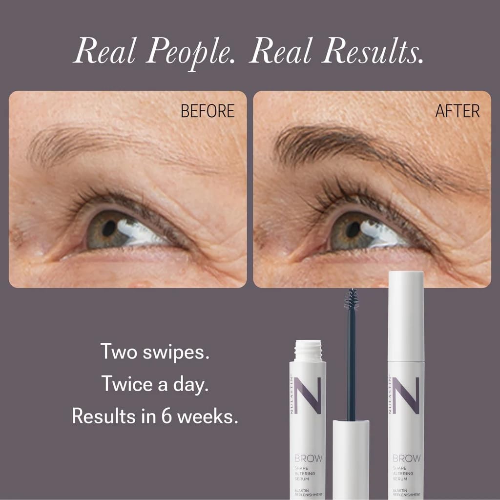 NULASTIN Shape Altering Eyebrow Serum – Brow 0.1 Fl Oz (Pack of 1), Clear