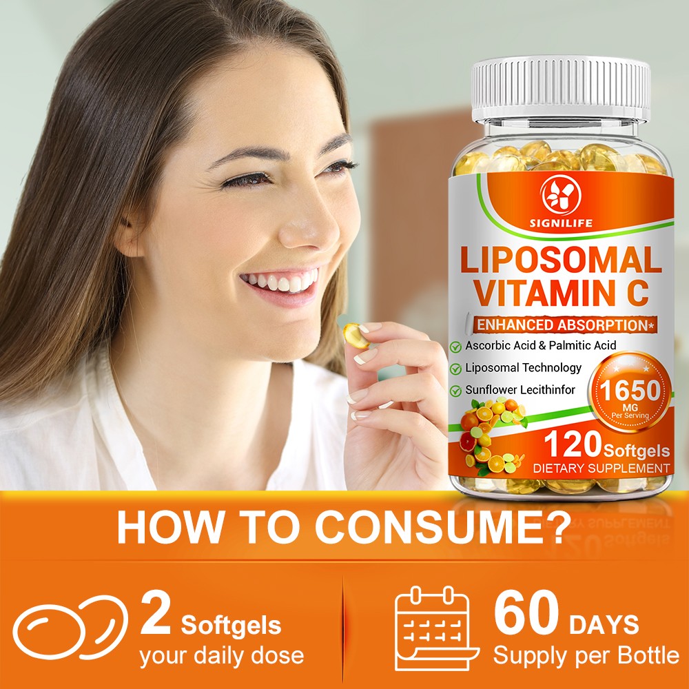 Liposomal Vitamin C 1650mg -120 Capsules – High Absorption Supplements-