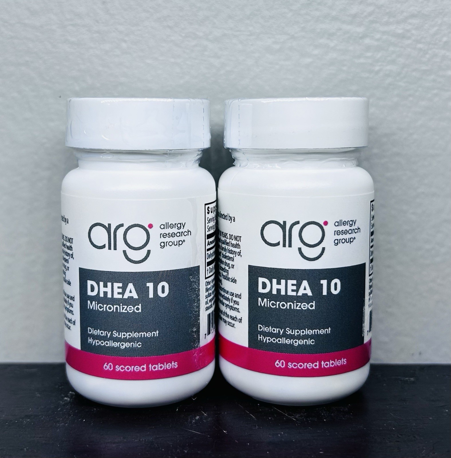 Allergy Research Group DHEA 10, 60 Tablets- Lot Of 2