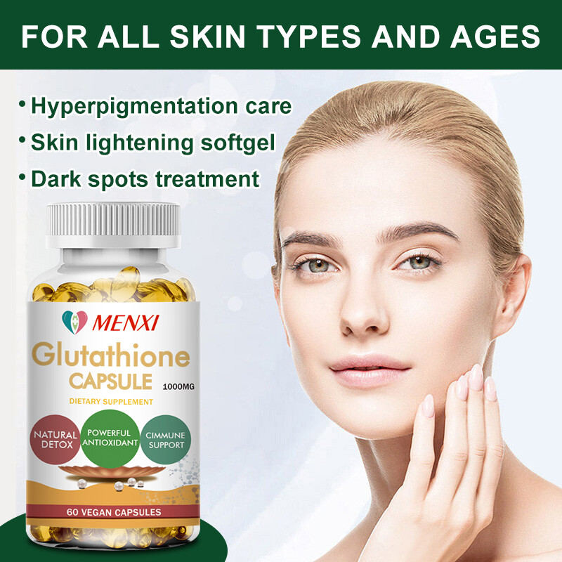 Glutathione Capsules 1000mg Natural Anti Aging Supplement Skin Whitening Pills