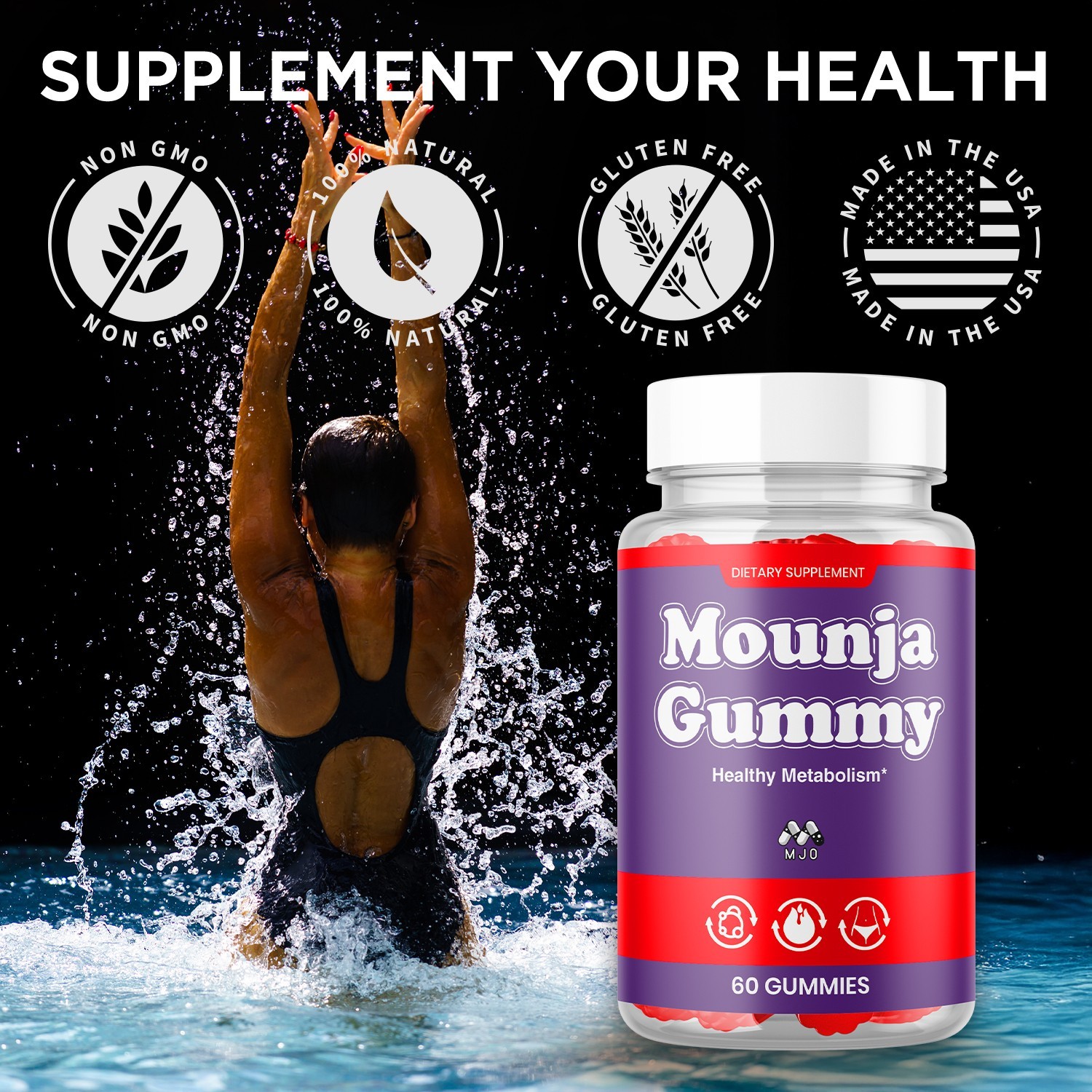 (5 Pack) Mounja Gummy ACV Keto Gummys Vitamin Max Supplement 300 Gummies