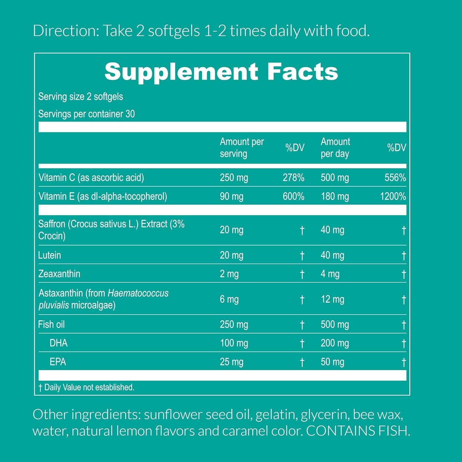 UpNourish AREDS 2+ – Advanced Eye Vitamin Supplement for Macular Health and D…