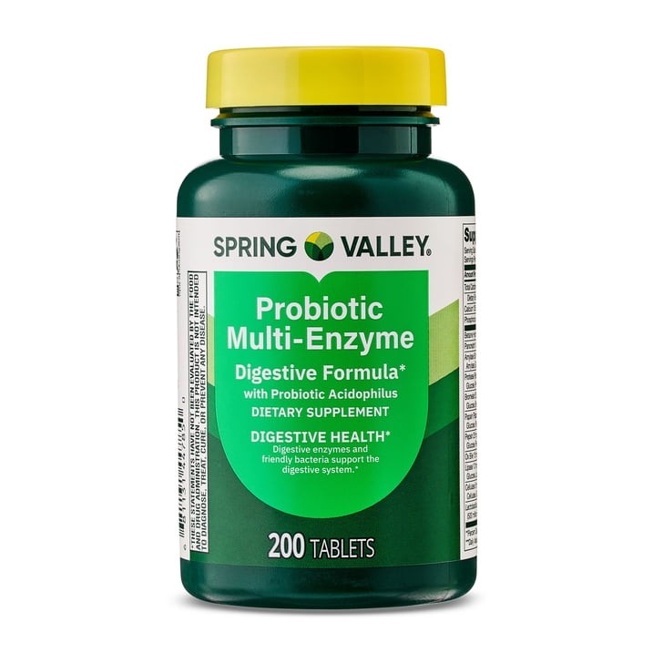 (3 pack) Spring Valley Probiotic Multi-Enzyme Digestive Formula Tablets, 200 CT