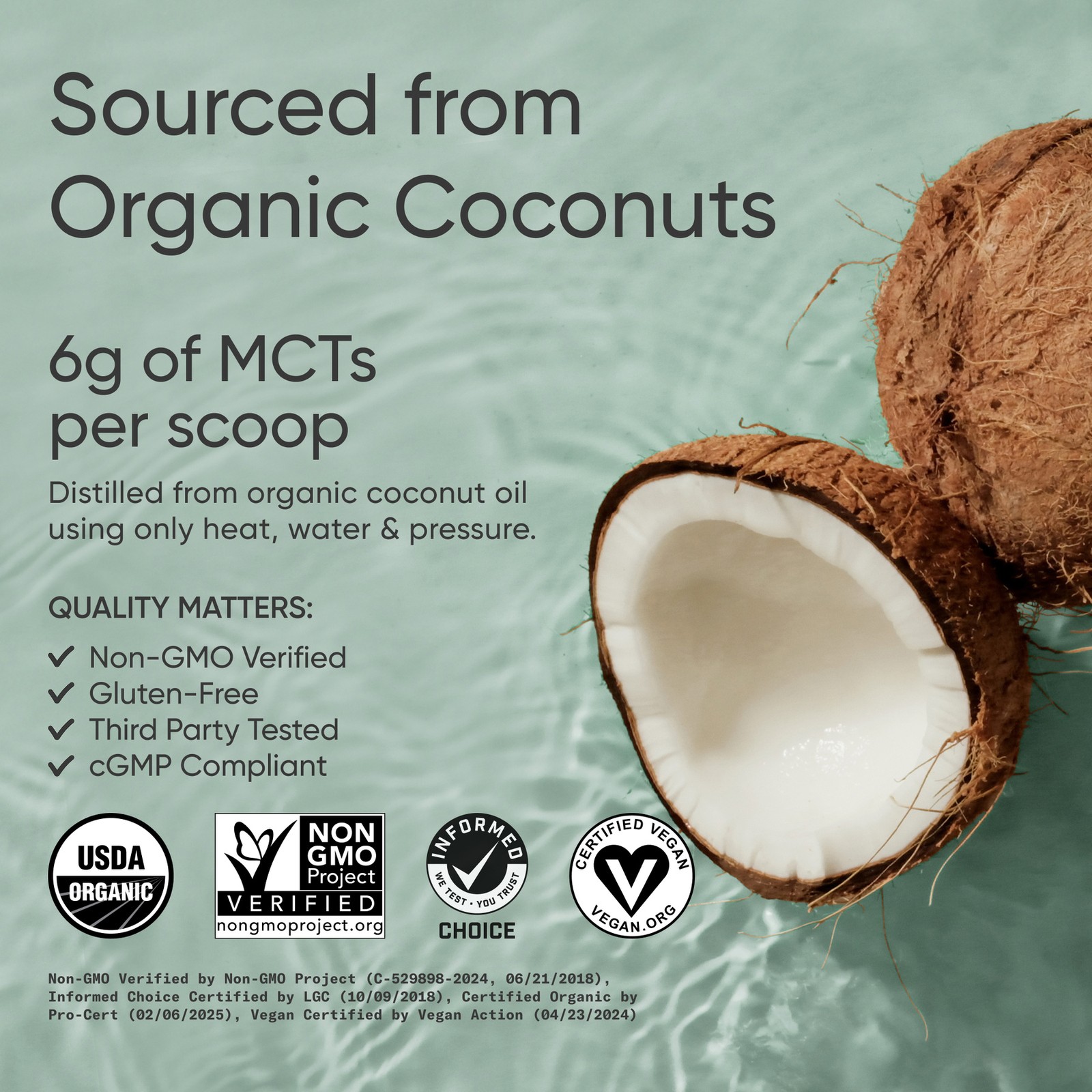 Unflavored Organic MCT Oil Powder Keto & Vegan MCTs C8 C10 Non-GMO & Gluten Free