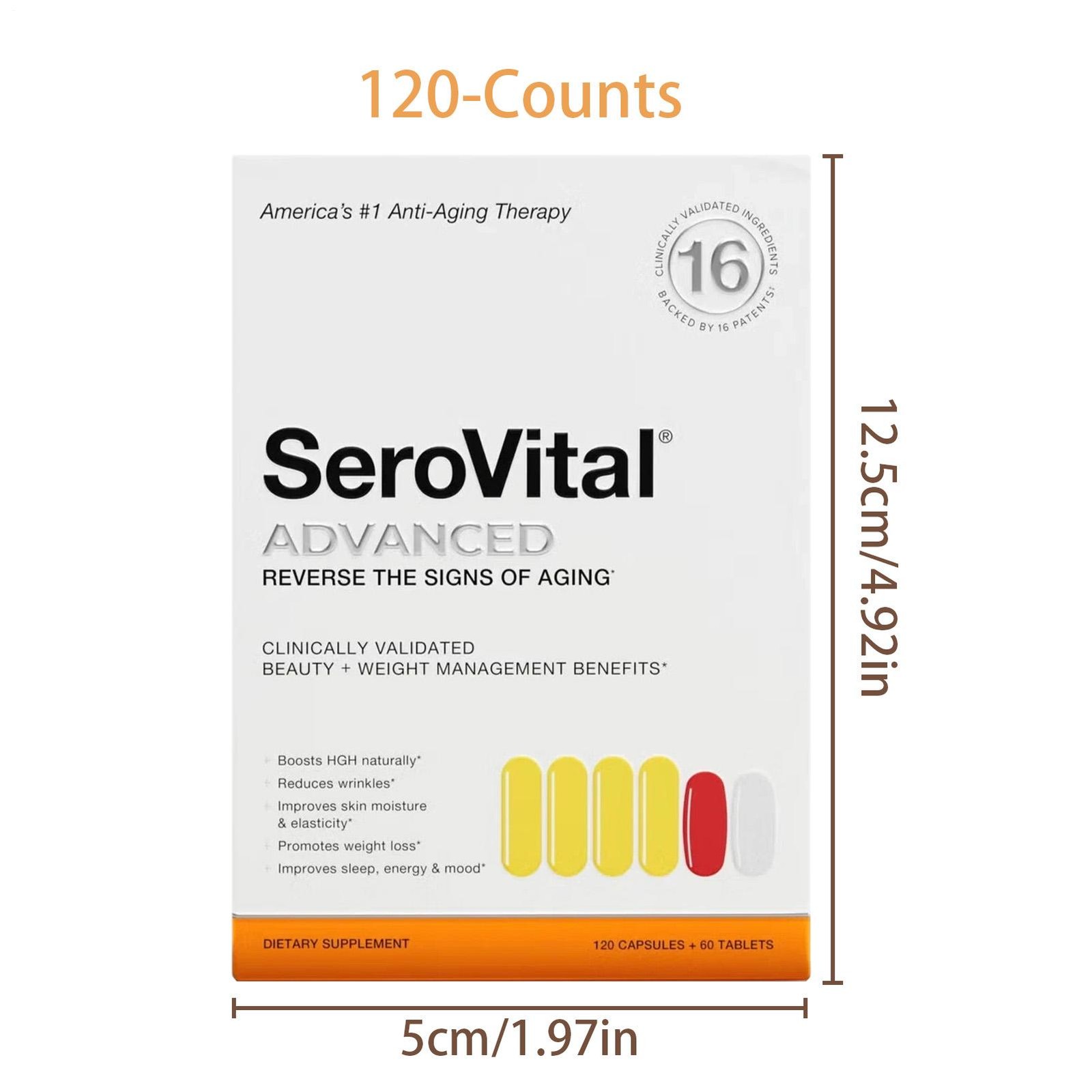 SeroVital Advanced Dietary Supplement 120 Capsules + 60 Tablets