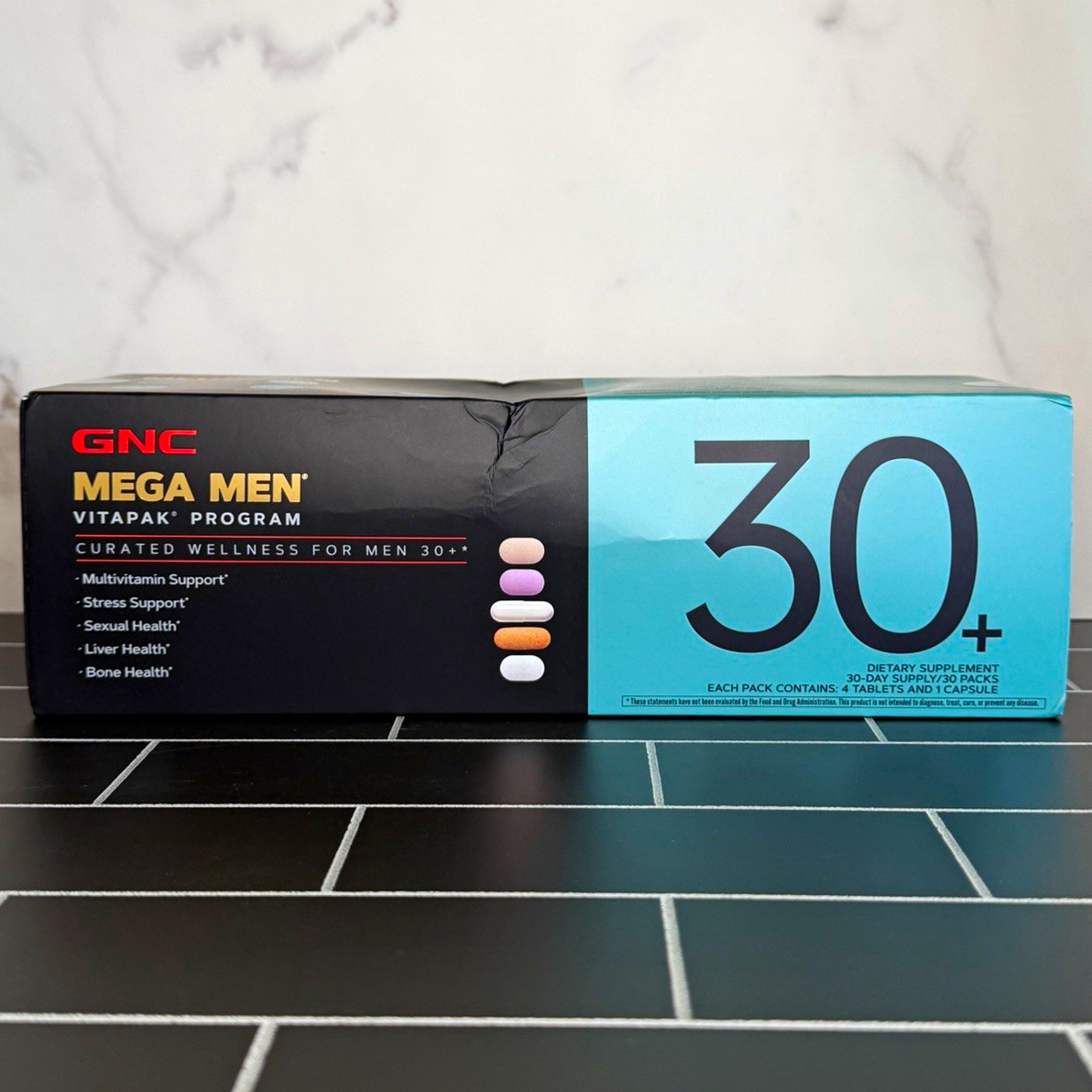 GNC Mega Men Vitapak Program 30+ Dietary Supplement 30 Packs Exp 04/27