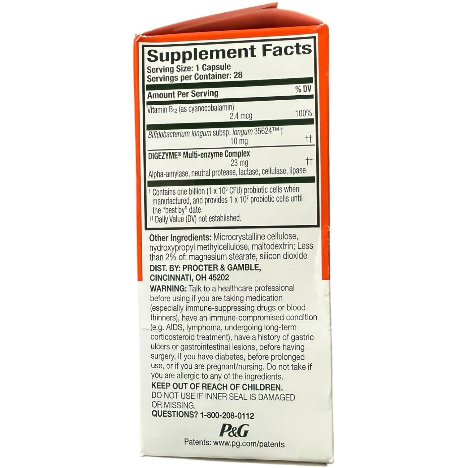 Align Probiotic Bloating Relief Food Digestion 28 Capsules Each. Exp-08/2026