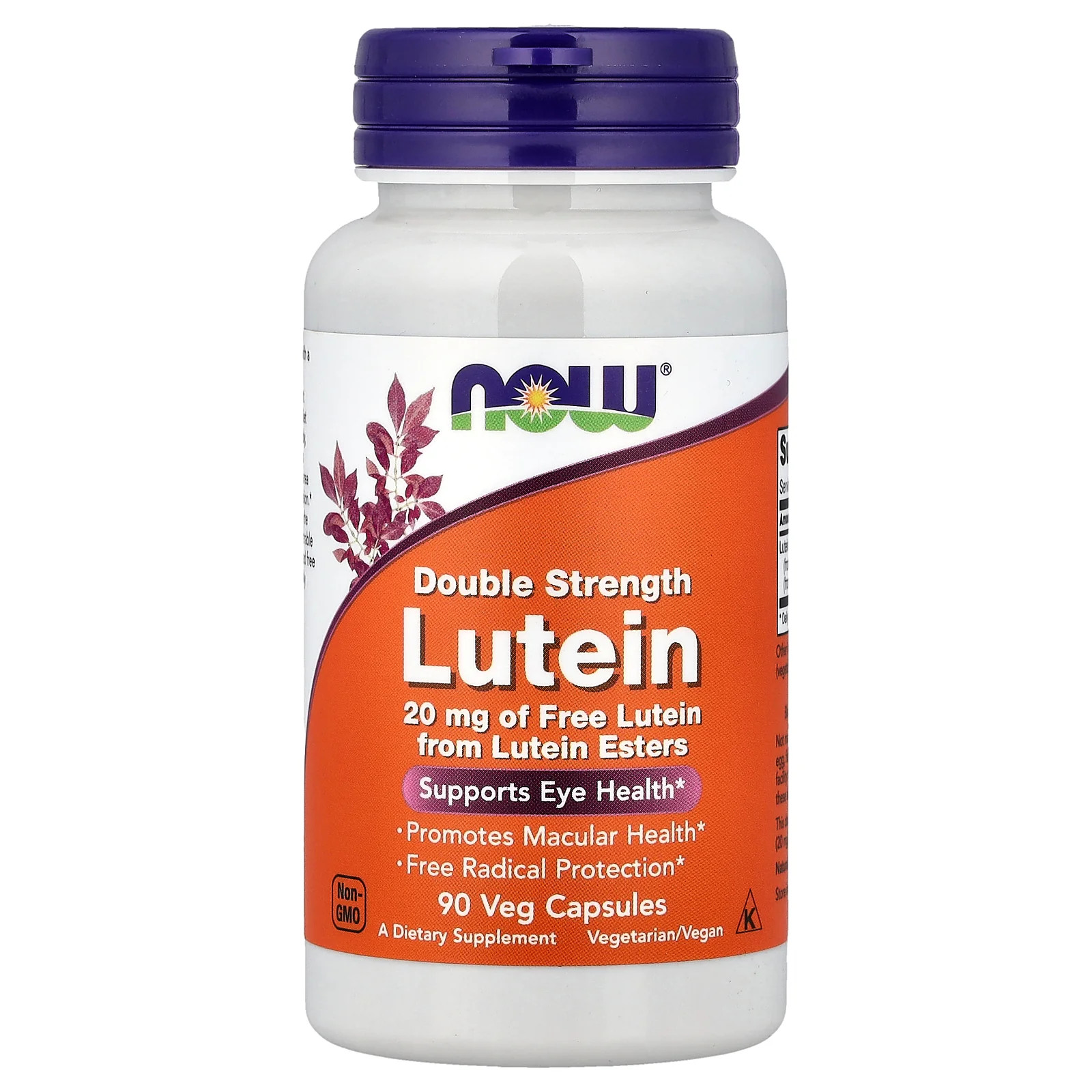 2 X NOW Foods, Lutein, 20 mg, 90 Veg Capsules