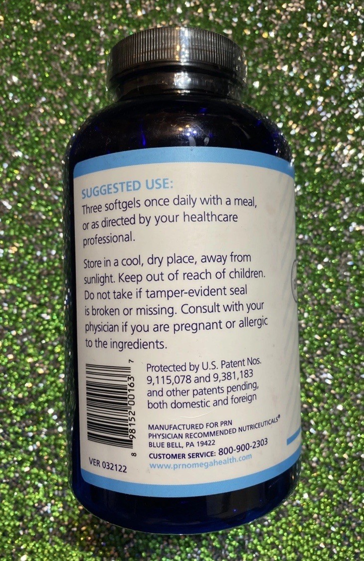 270 Softg PRN De3 Dry Eye Omega 3 Fish Oil &Support for Eye Dryness 2240mg EPA&D