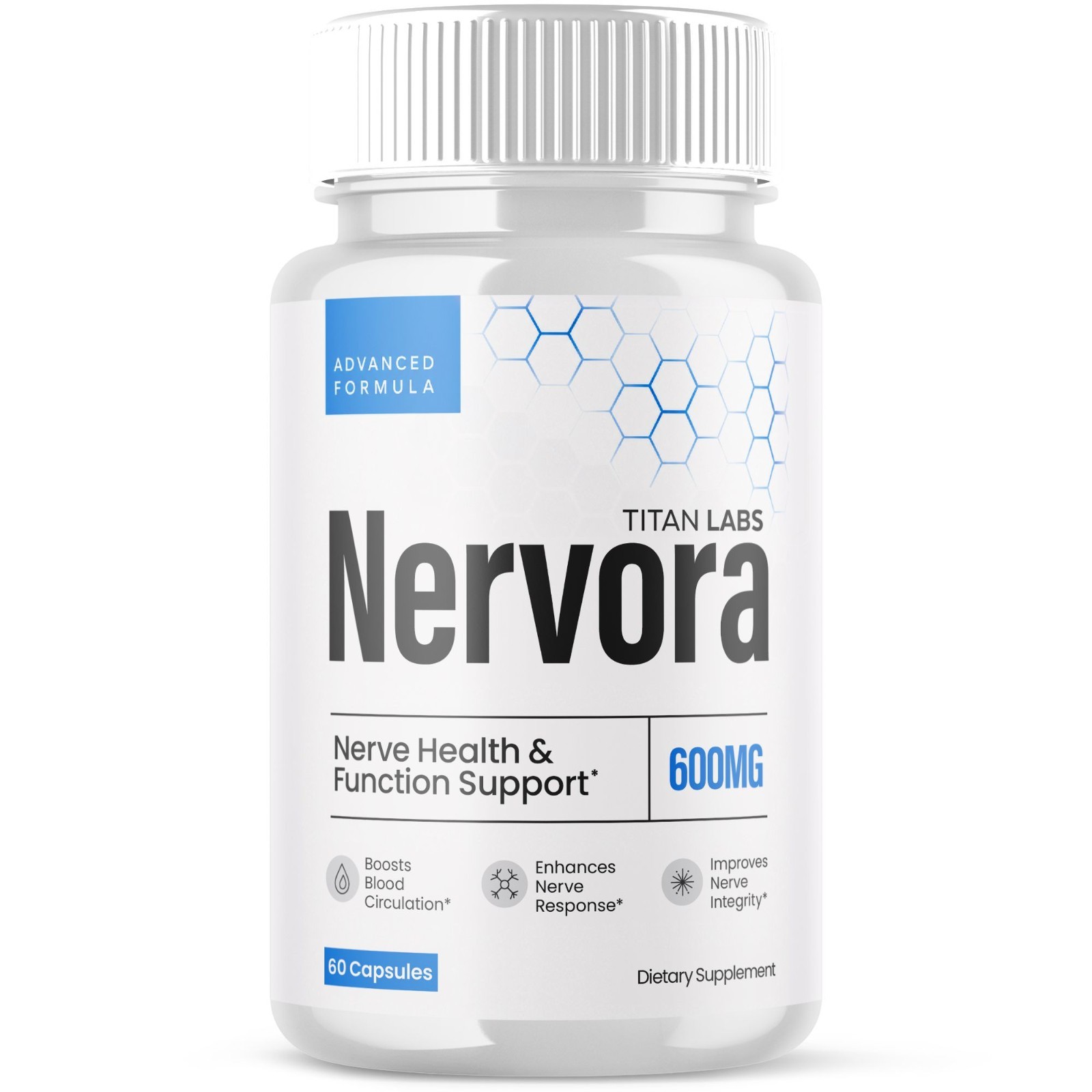 (1 Pack) Nervora Nootropic Natural Brain Support Supplement Nerv Ora 60 Caps