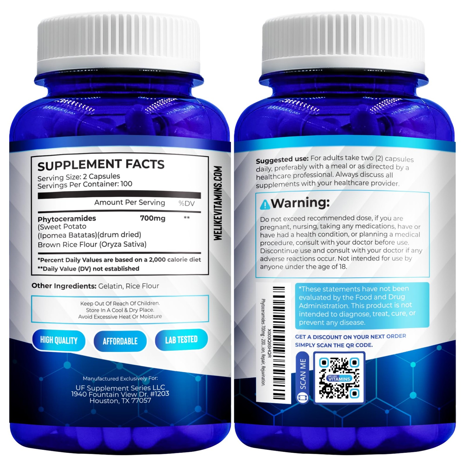 We Like Vitamins Phytoceramides 700mg – 200 Capsules 200 Count (Pack of 1)