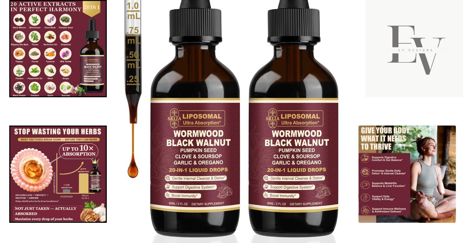 Rapid Absorption Liposomal Cleanse Drops | 20 Botanicals for Digestive Support
