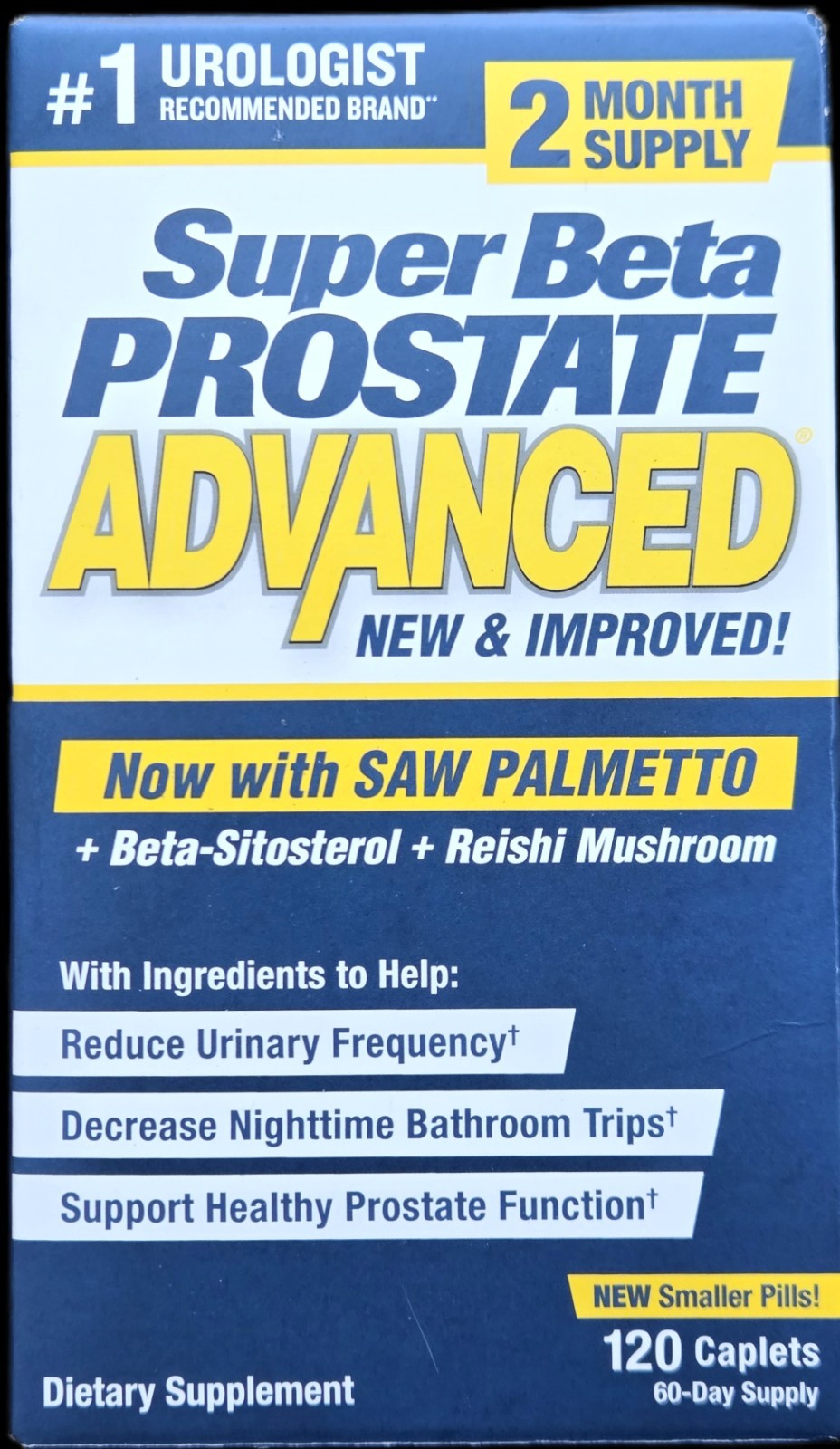 Super Beta Prostate Advanced w/Saw Palmetto Dietary Supplement 120 Cap. 12/2028+