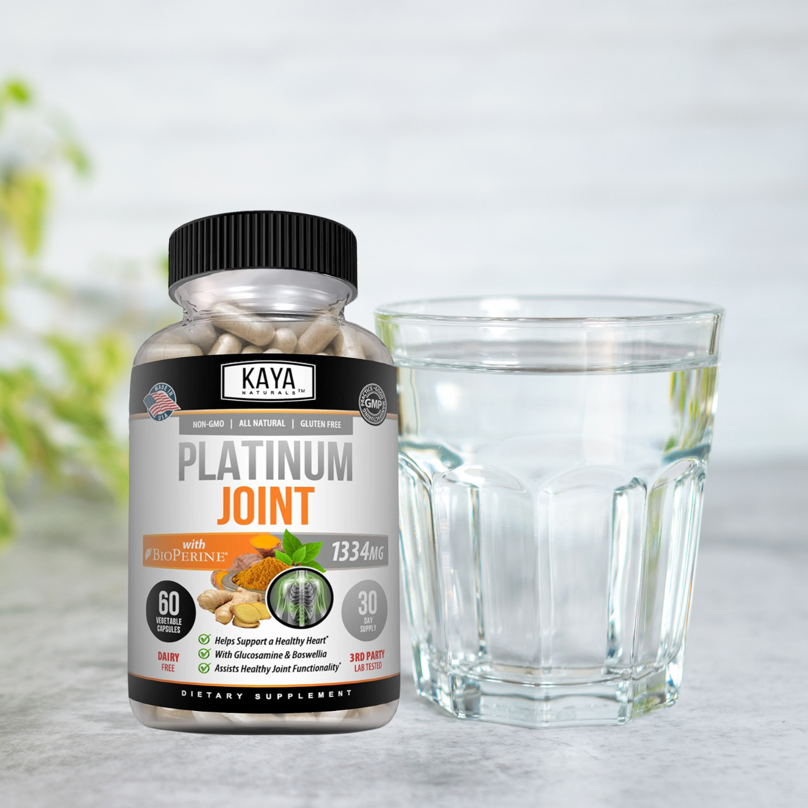 (2 Pack) Platinum Joint, Pain Relief, Joint Support, Anti Inflammatory, Turmeric
