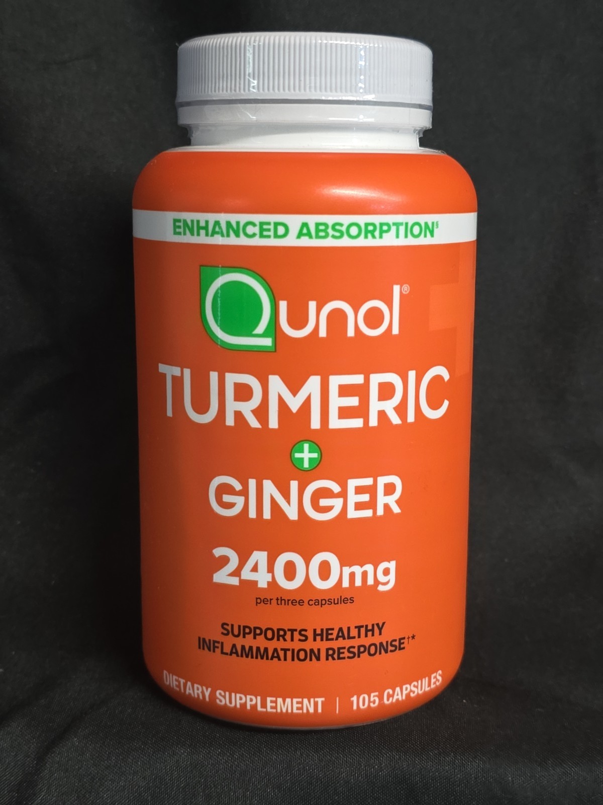 Qunol Turmeric Curcumin Turmeric & Ginger 2400mg 105 Capsules Exp.06/2028
