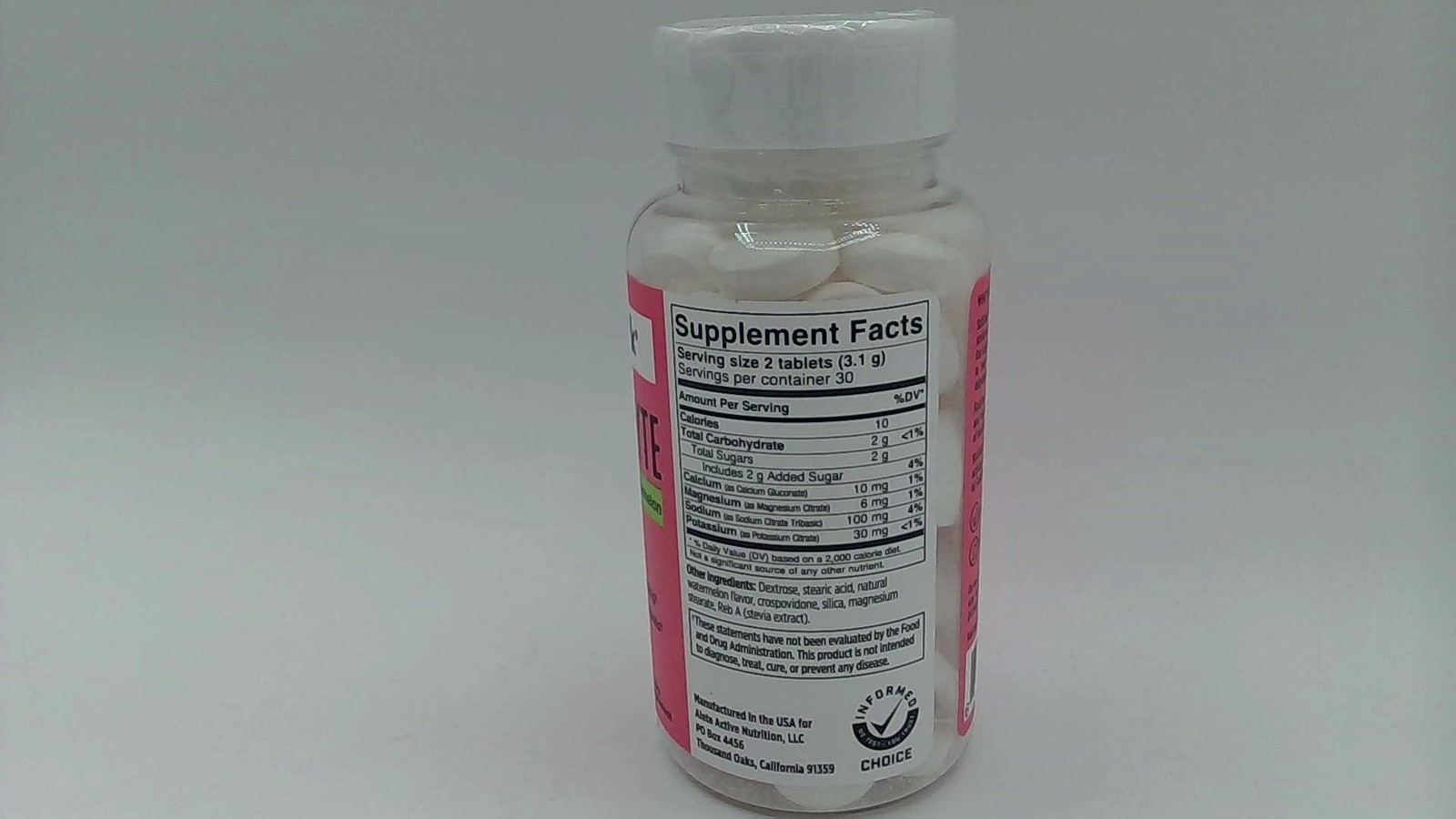 SaltStick Electrolyte Fast Chews Watermelon 60ct Chewable Dietary Supplement