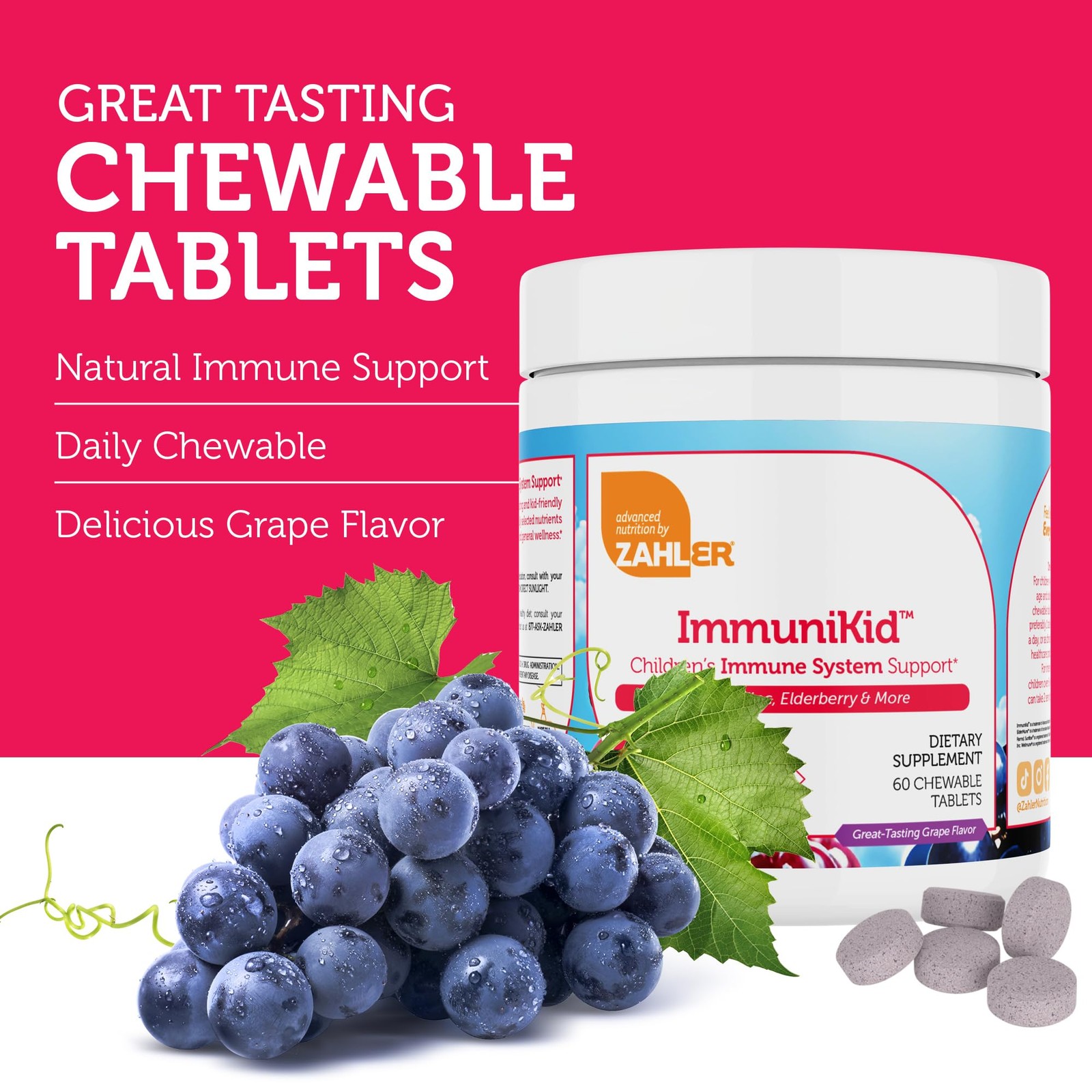 Zahler Kids Immune Support Supplement Elderberry Zinc And Vitamin C D3 A –
