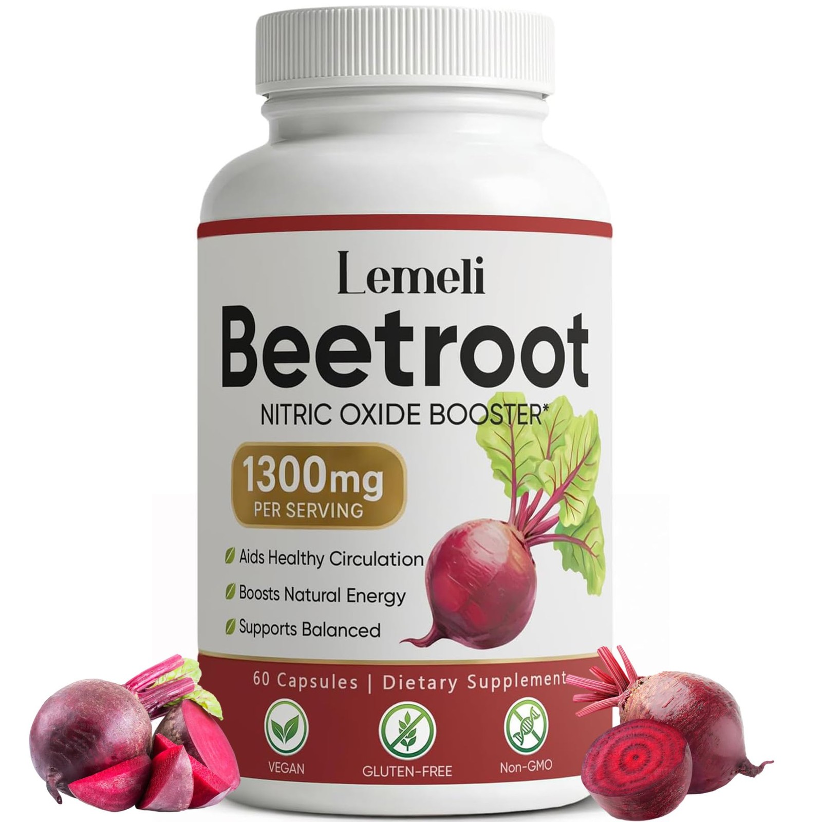 Lemeli Beet Root Capsules, Lemeli Beet Root Supplement 60 Capsules