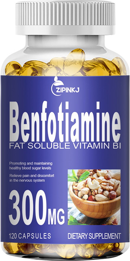 120pcs Benfotiamine Capsules 300mg – L-lecucine – Fat & Water Soluble Vitamin B1