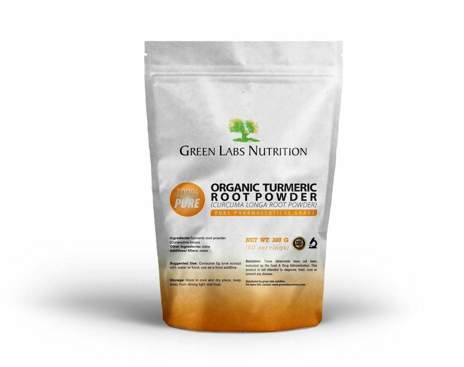Organic Turmeric Root 300 g Powder – Curcuma Longa, Vegan, Joint, Immune Support