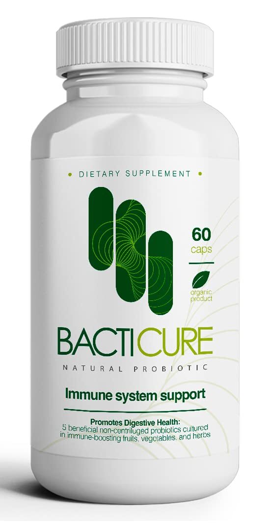 Bacticure, Natural Product, Set of 3 Bottles, Total per Bottle 60 Capsules, Immu