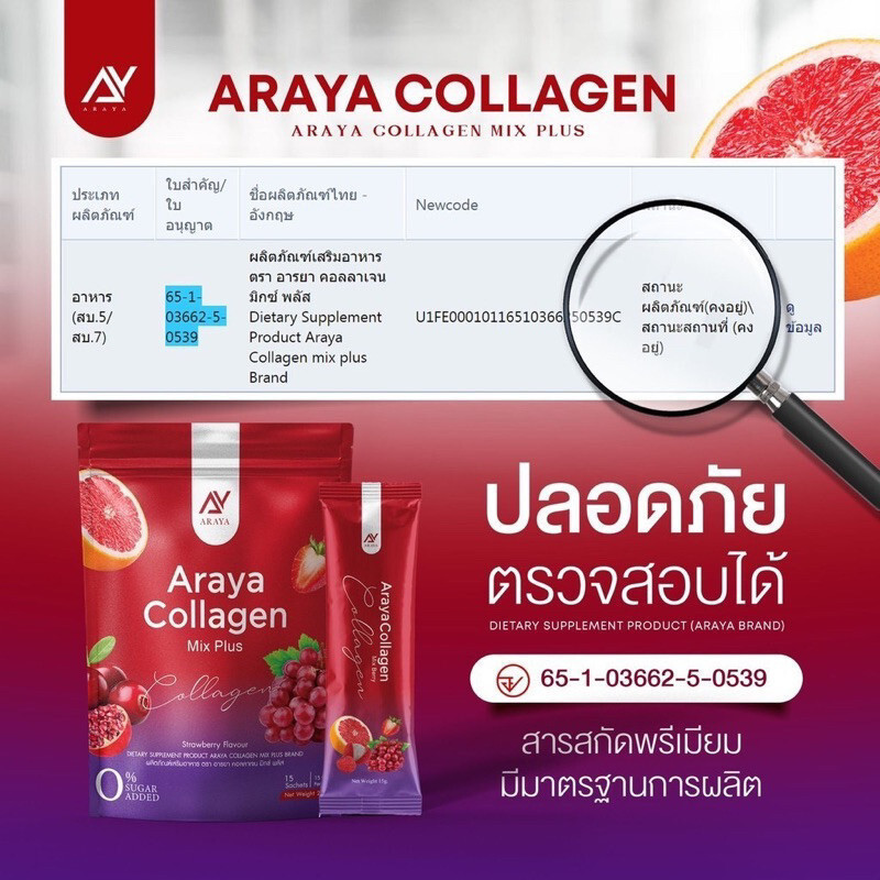 6X ARAYA Collagen Mix Plus Reduce Dark Spot Brightening Skin Supplement Drink