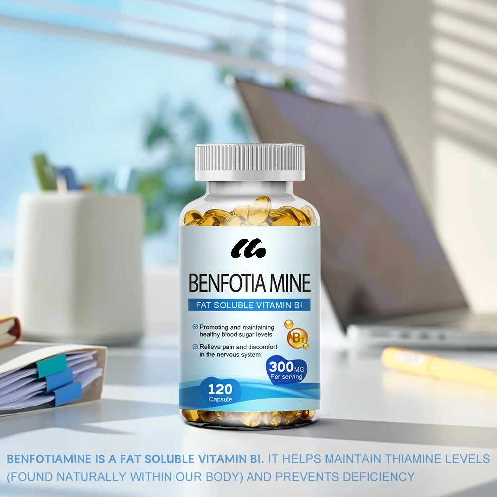 300mg Benfotiamine 120 Capsules – Fat Soluble Vitamin BI- Nervous System Support