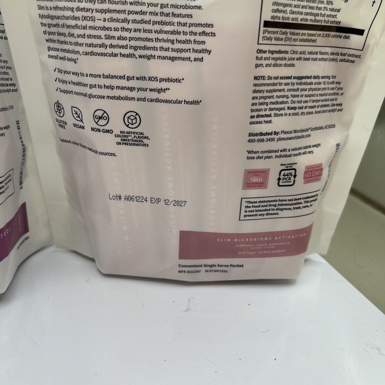 Slim Microbiome Activating Plexus Raspberry Lemon Watermelon 30 Slim Hunger 30