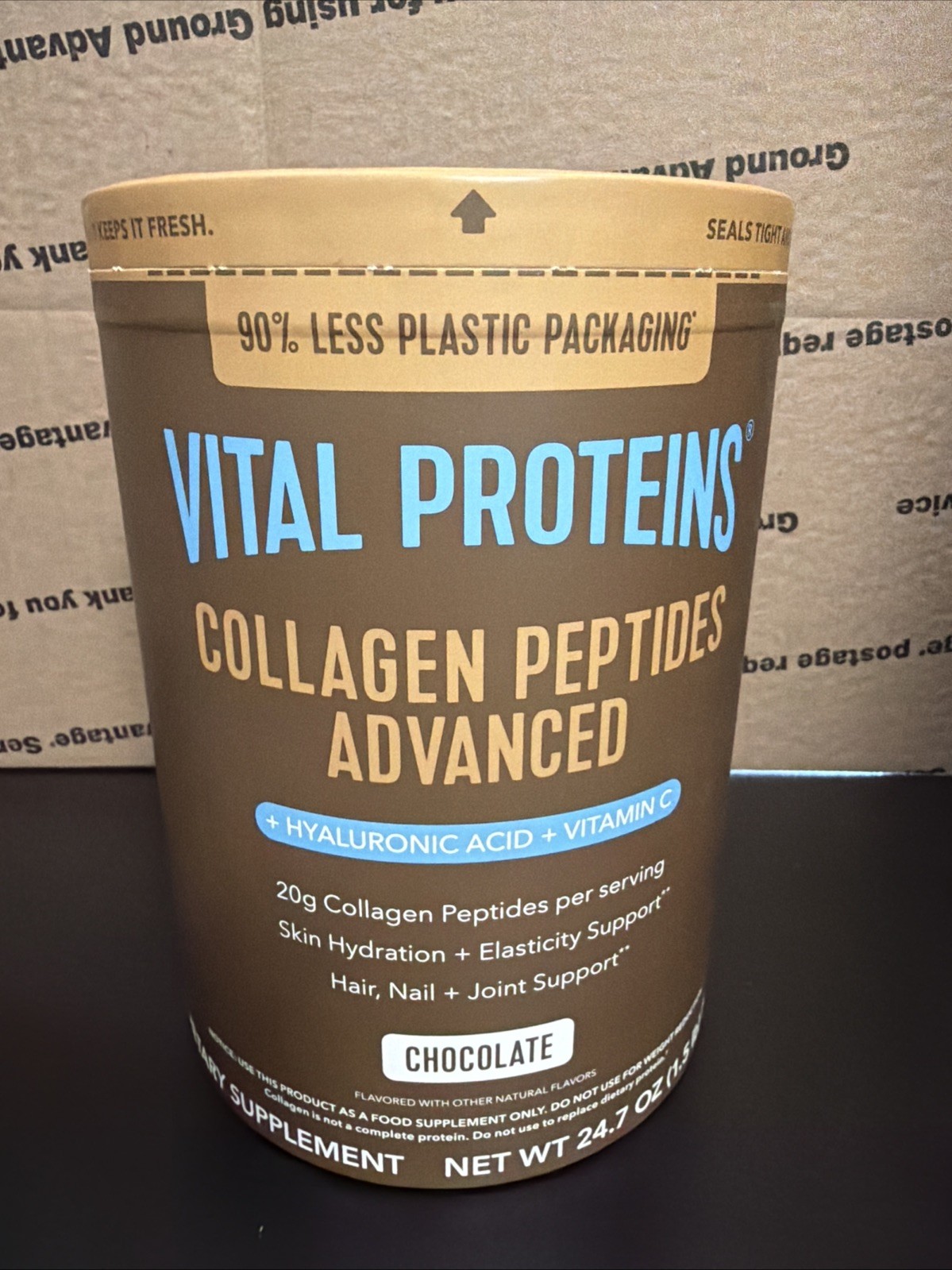 Collagen Peptides Advanced, Hydrolyzed Peptides with Hyaluronic Acid and Vitamin