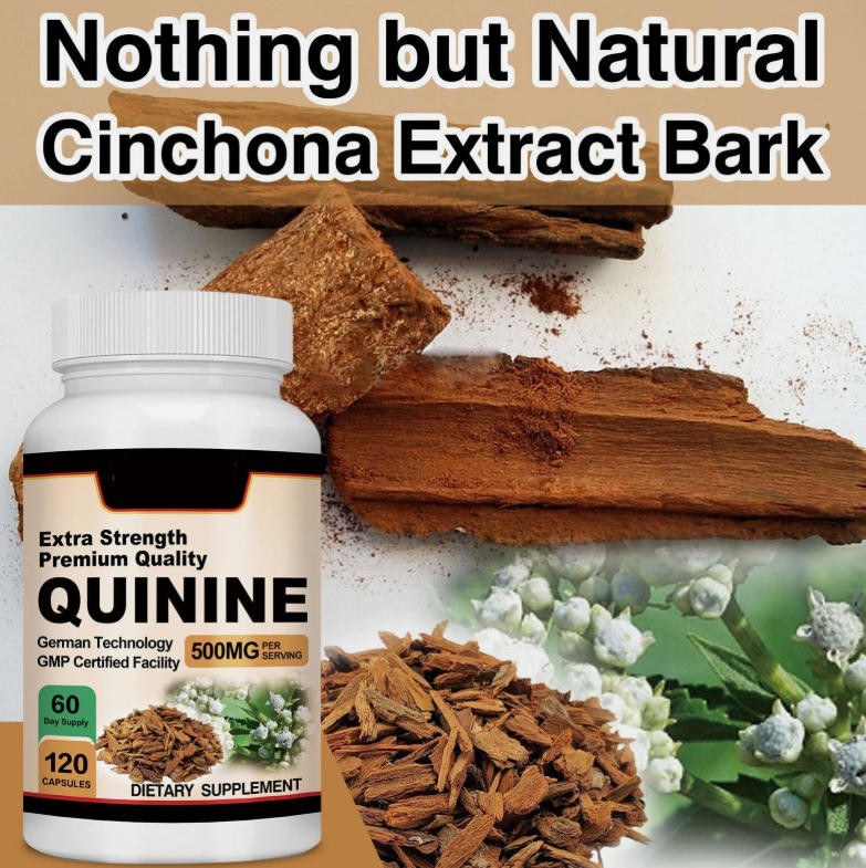 120x Quinine Capsules 500mg Anti-Inflammatory Digestive Support Cramp Defense