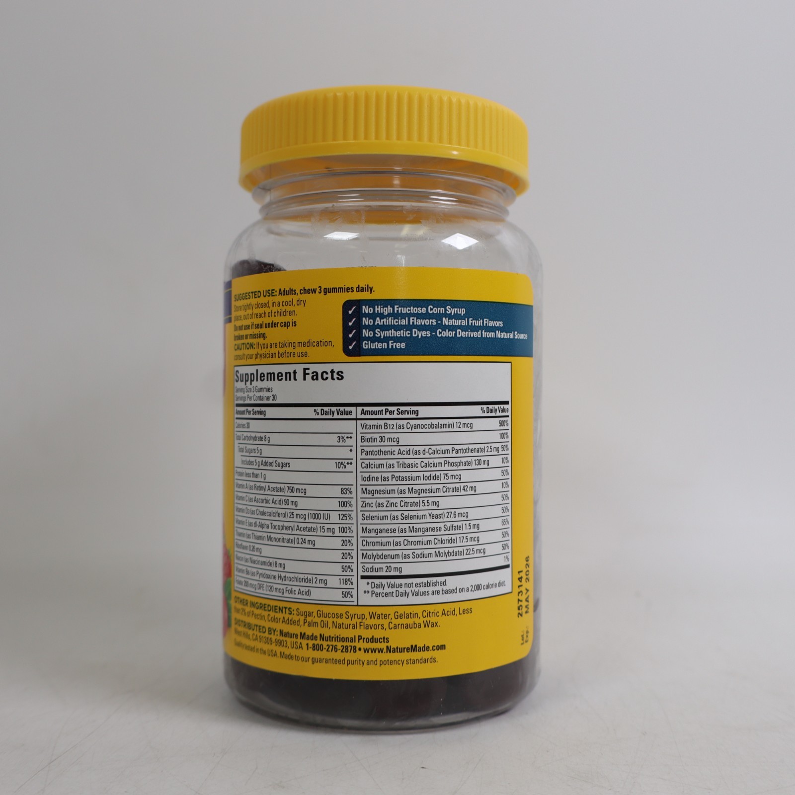 Nature Made Advanced Multivitamin Men Gummies, Mixed Berry 90ct EXP 05/2026