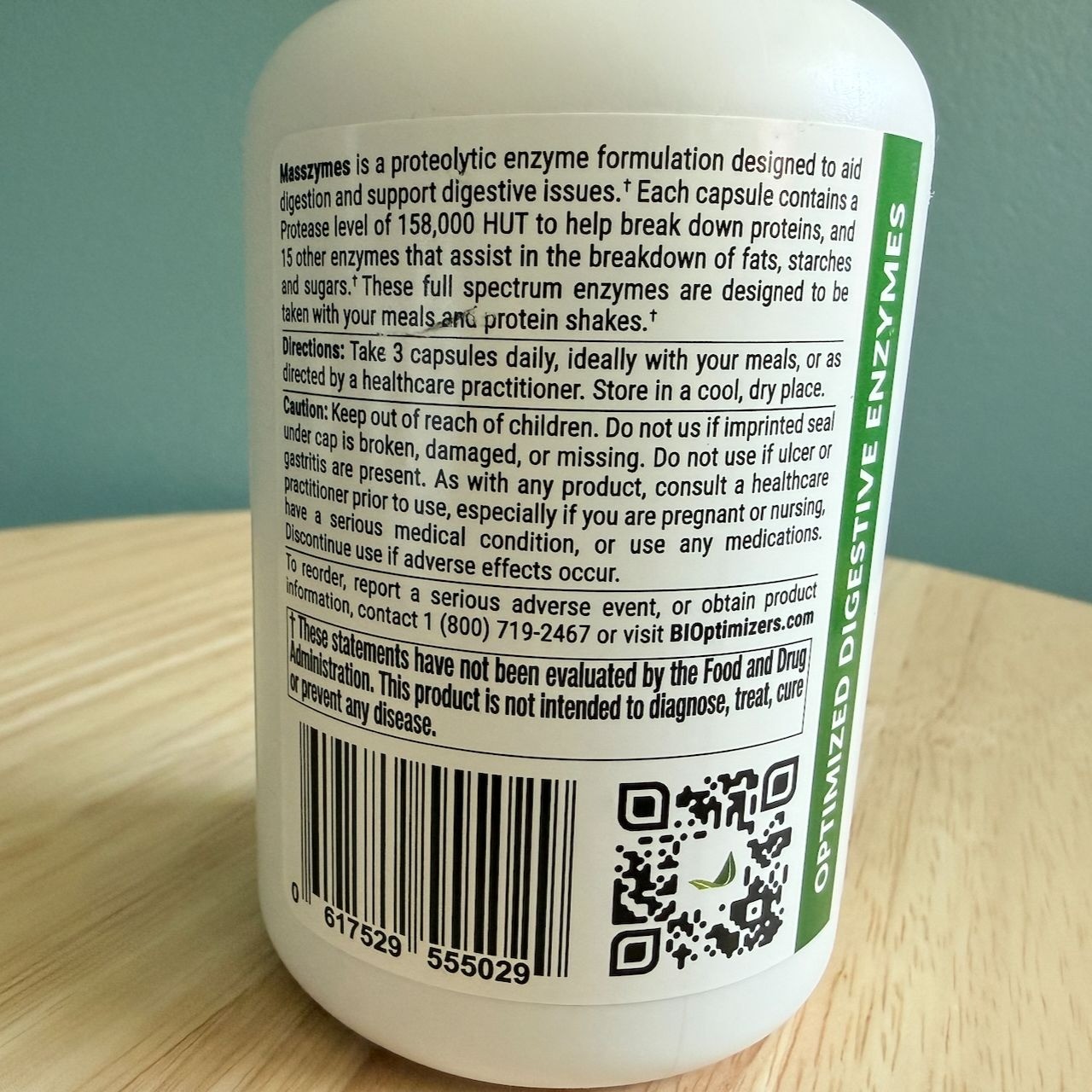 Bioptimizers Masszymes 250 Caps Advanced Proteolytic Enzyme 4.0 Version Exp 2025