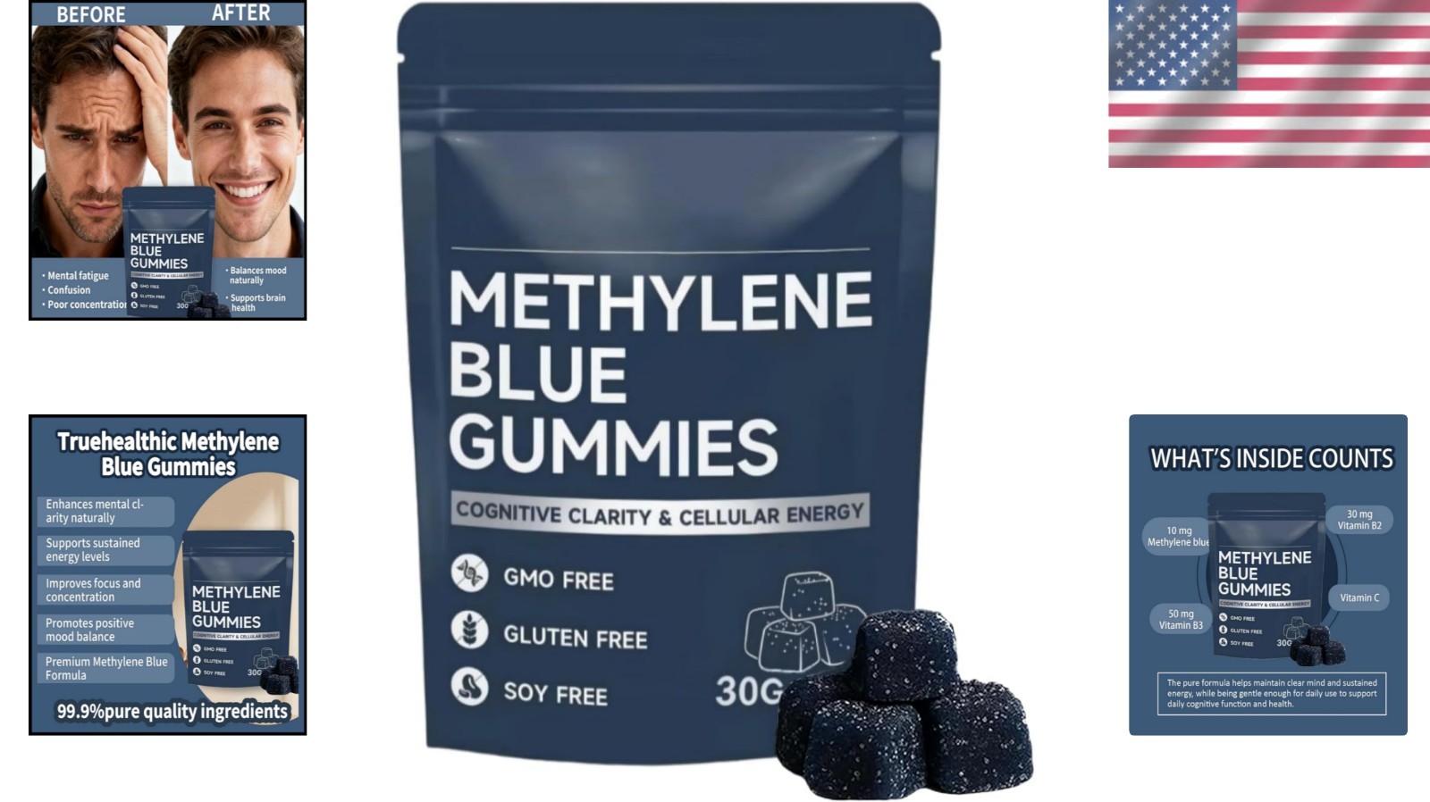 MB for Humans USP Pharma Grade 7mg and 14mg Dose, 30 Gummie